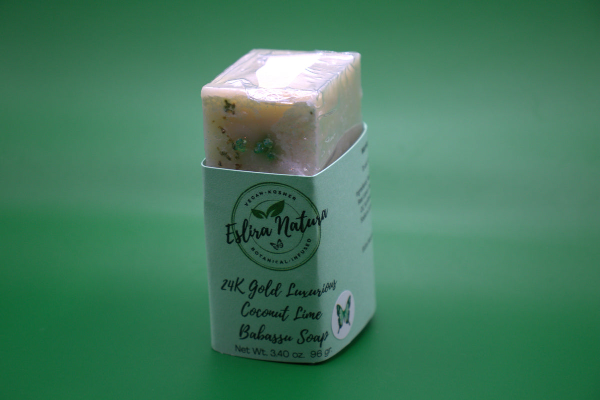 Eslira Natura 24K Gold Luxurious Coconut Lime Babassu Soap