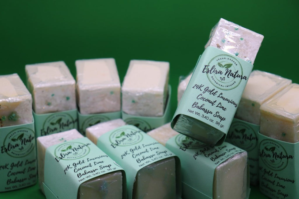 Eslira Natura 24K Gold Luxurious Coconut Lime Babassu Soap