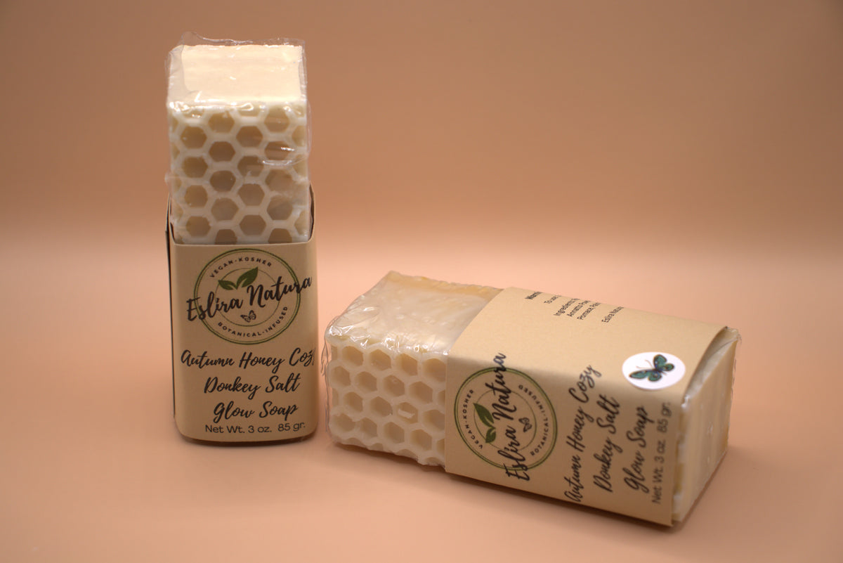 Eslira Natura Autumn Honey Cozy Donkey Salt Glow Soap