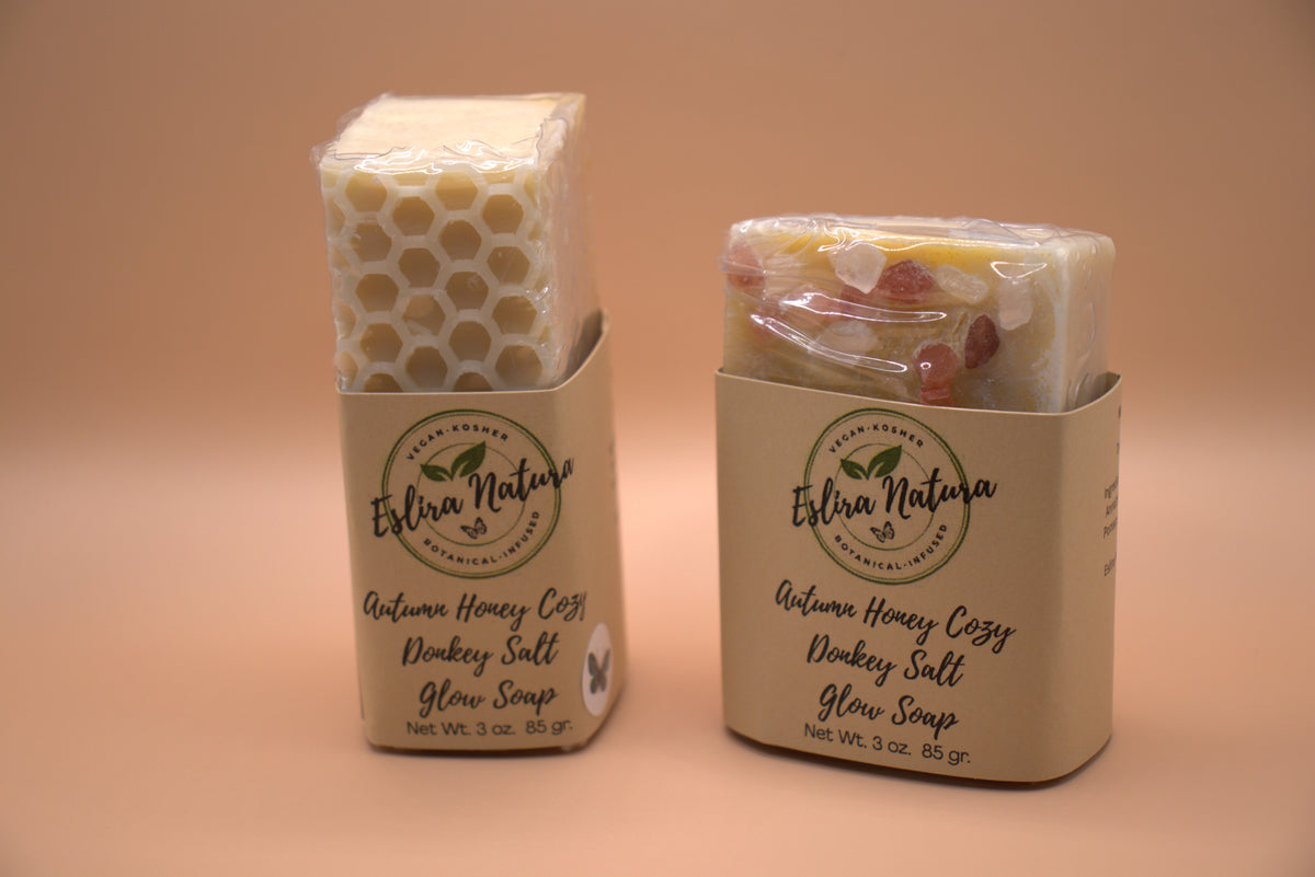 Eslira Natura Autumn Honey Cozy Donkey Salt Glow Soap