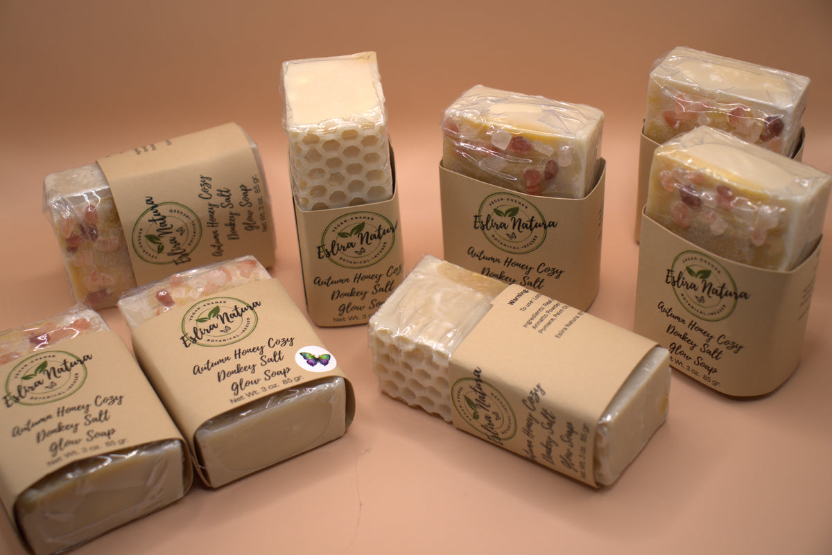Eslira Natura Autumn Honey Cozy Donkey Salt Glow Soap