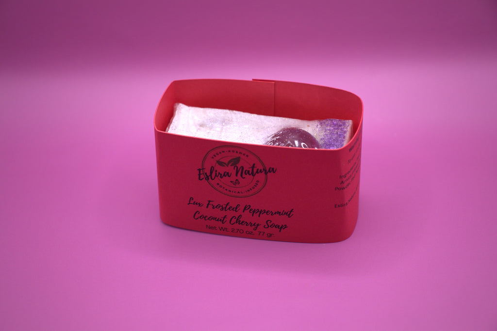 Eslira Natura Lux Frosted Peppermint Coconut Cherry Soap
