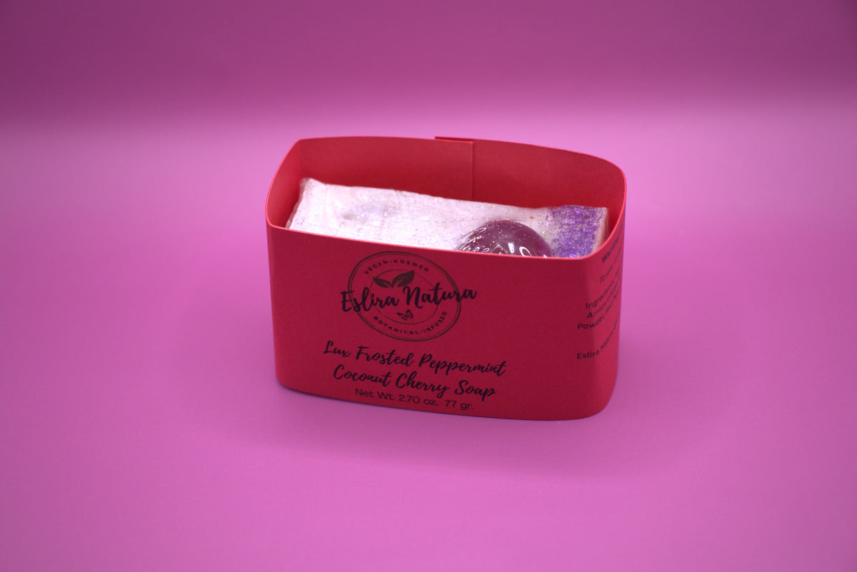 Eslira Natura Lux Frosted Peppermint Coconut Cherry Soap