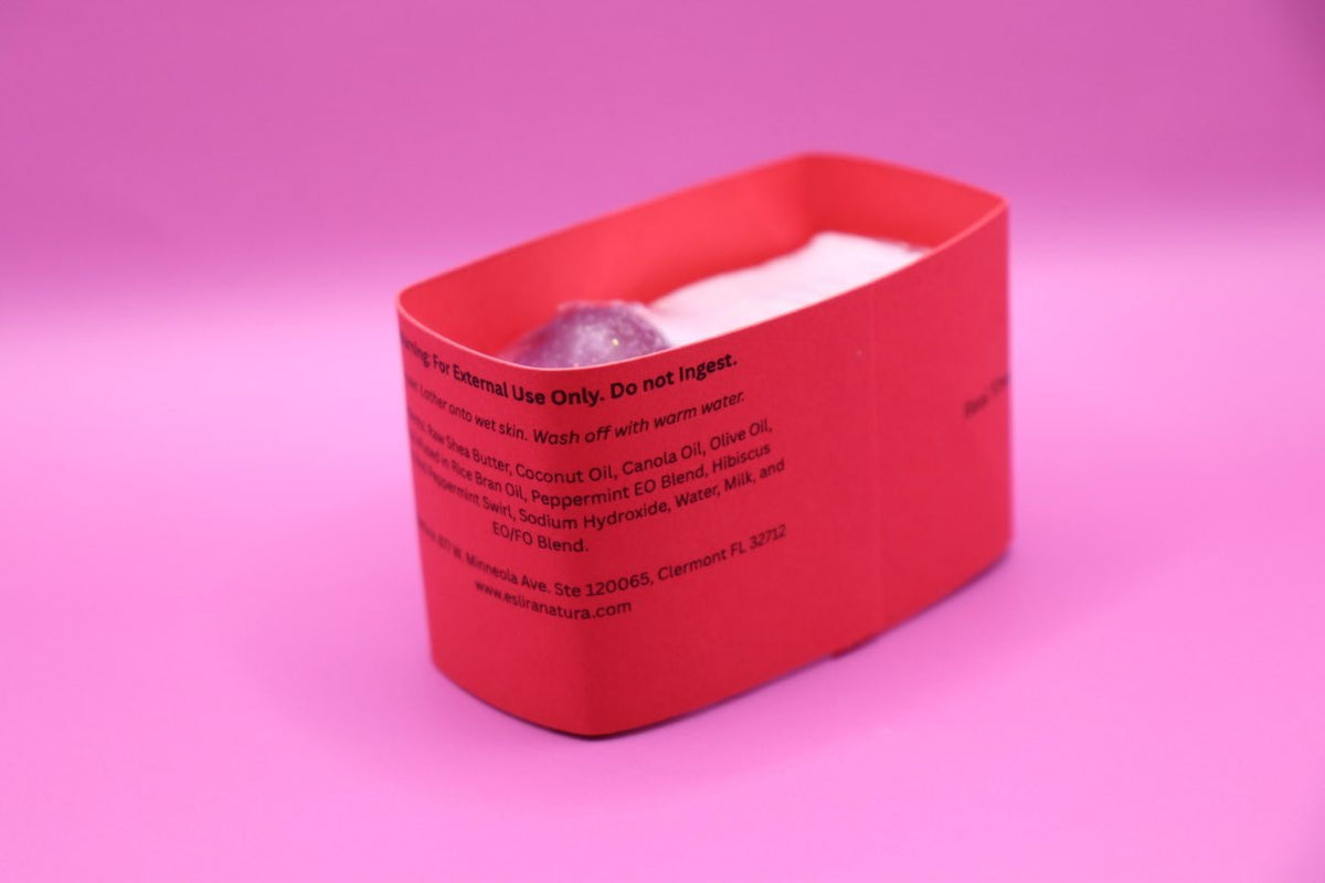 Eslira Natura Lux Frosted Peppermint Coconut Cherry Soap