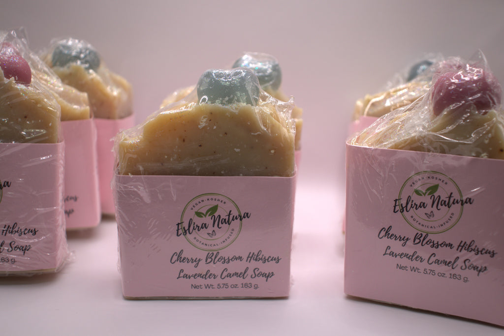 Cherry Blossom Hibiscus Lavender Camel Soap 5.75 oz.