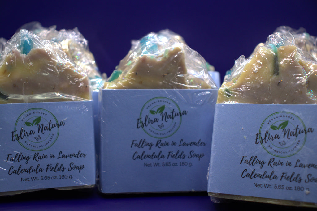 Eslira Natura Falling Rain in Lavender Calendula Fields Soap 5.85 oz.
