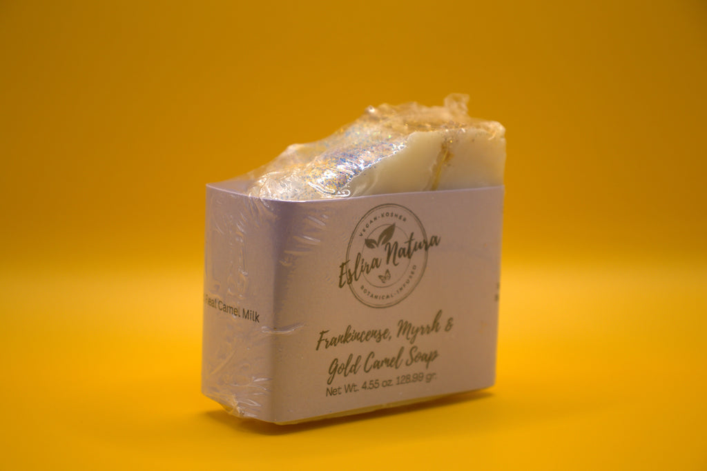 Frankincense, Myrrh & Gold Camel Soap Net Wt. 4.55 oz. 128.99 gr.