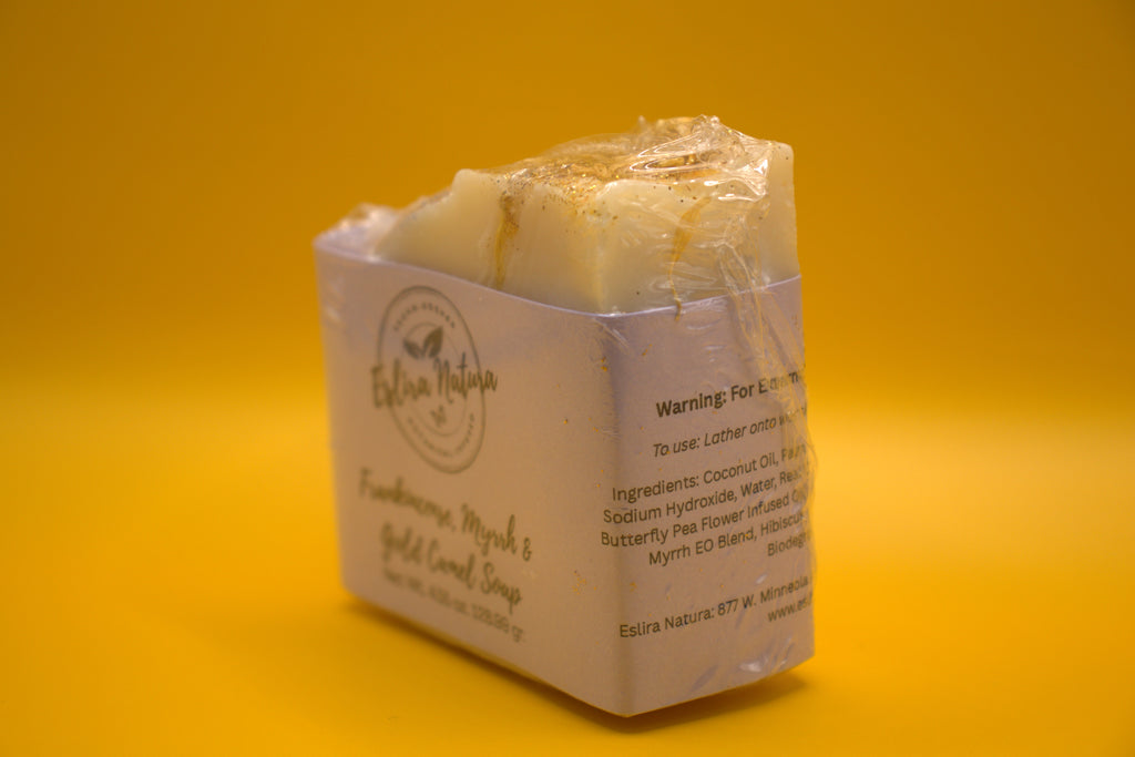 Frankincense, Myrrh & Gold Camel Soap Net Wt. 4.55 oz. 128.99 gr.