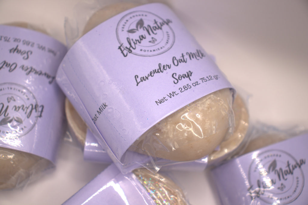 Lavender Oat Milk Soap Net Wt. 2.65 oz. 75.12 gr.