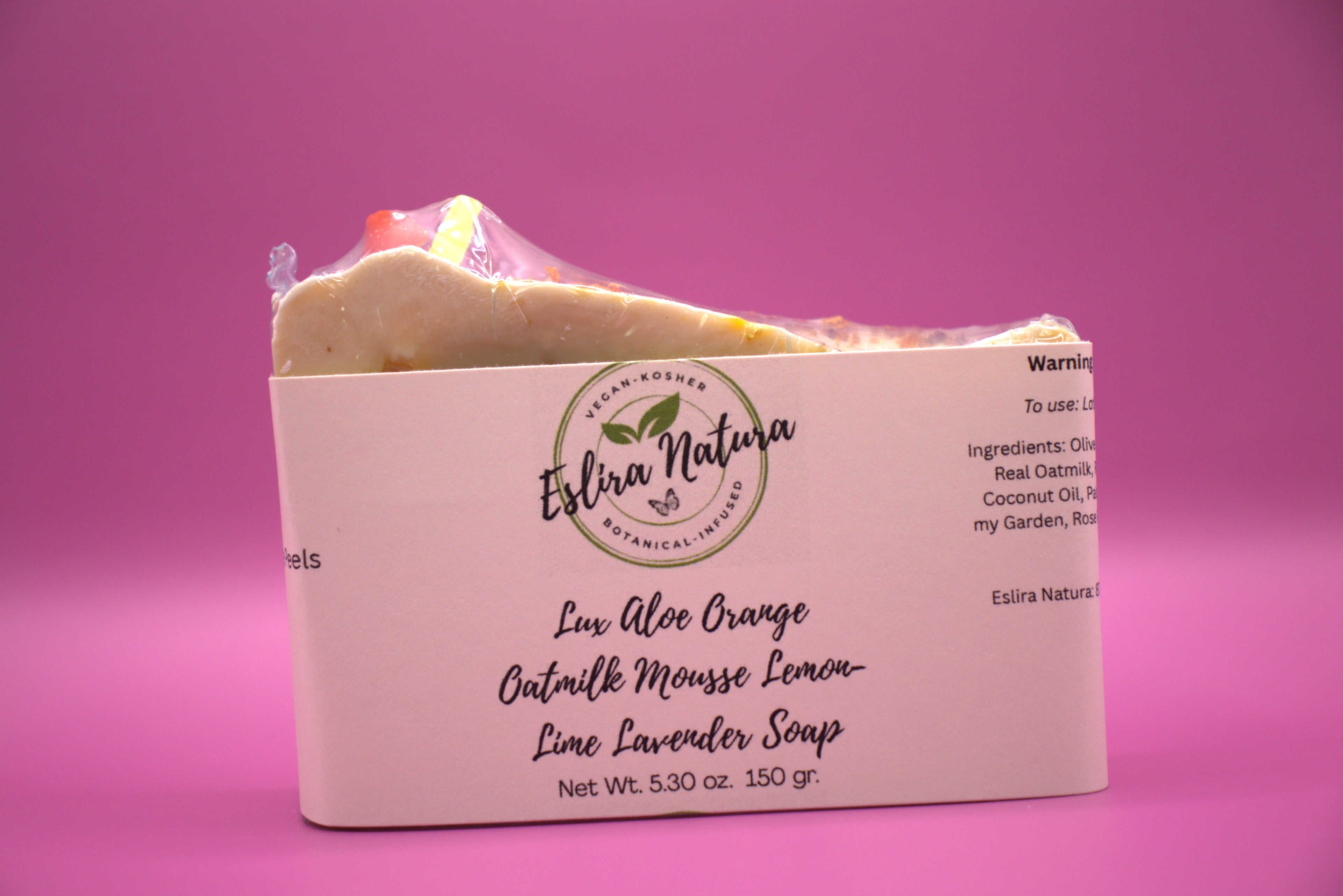 Eslira Natura Lux Aloe Orange Oatmilk Mousse Lemon-Lime Lavender Soap