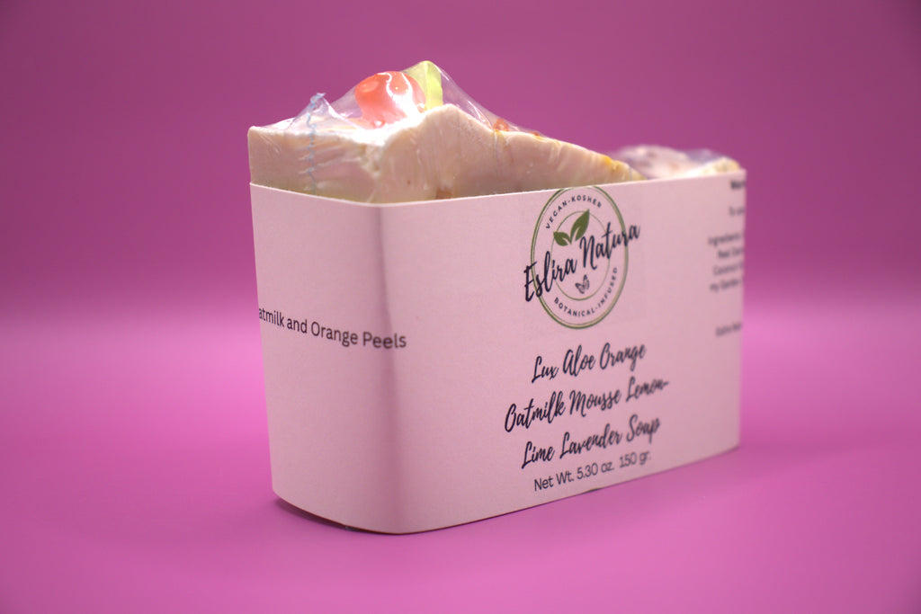 Eslira Natura Lux Aloe Orange Oatmilk Mousse Lemon-Lime Lavender Soap