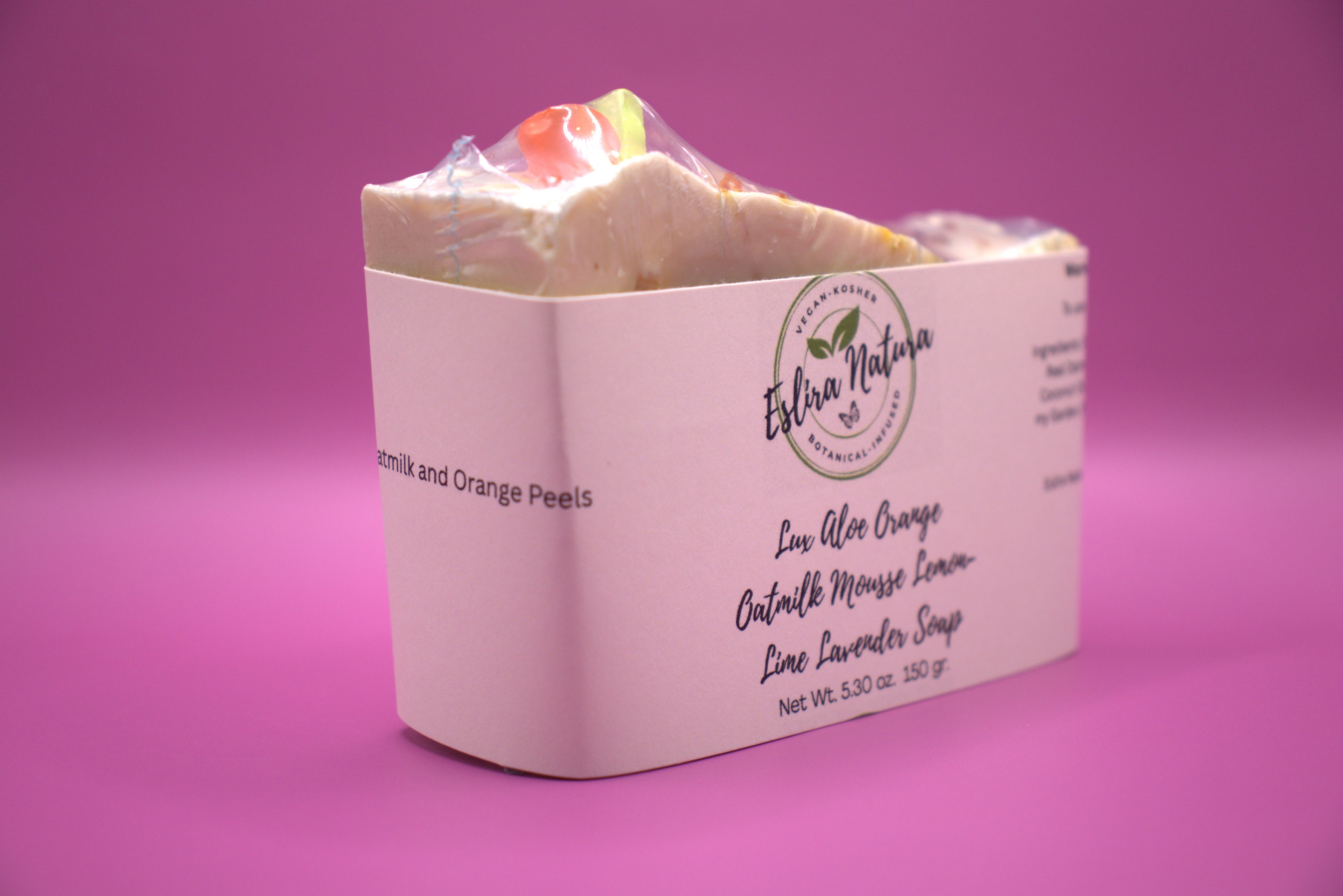 Eslira Natura Lux Aloe Orange Oatmilk Mousse Lemon-Lime Lavender Soap