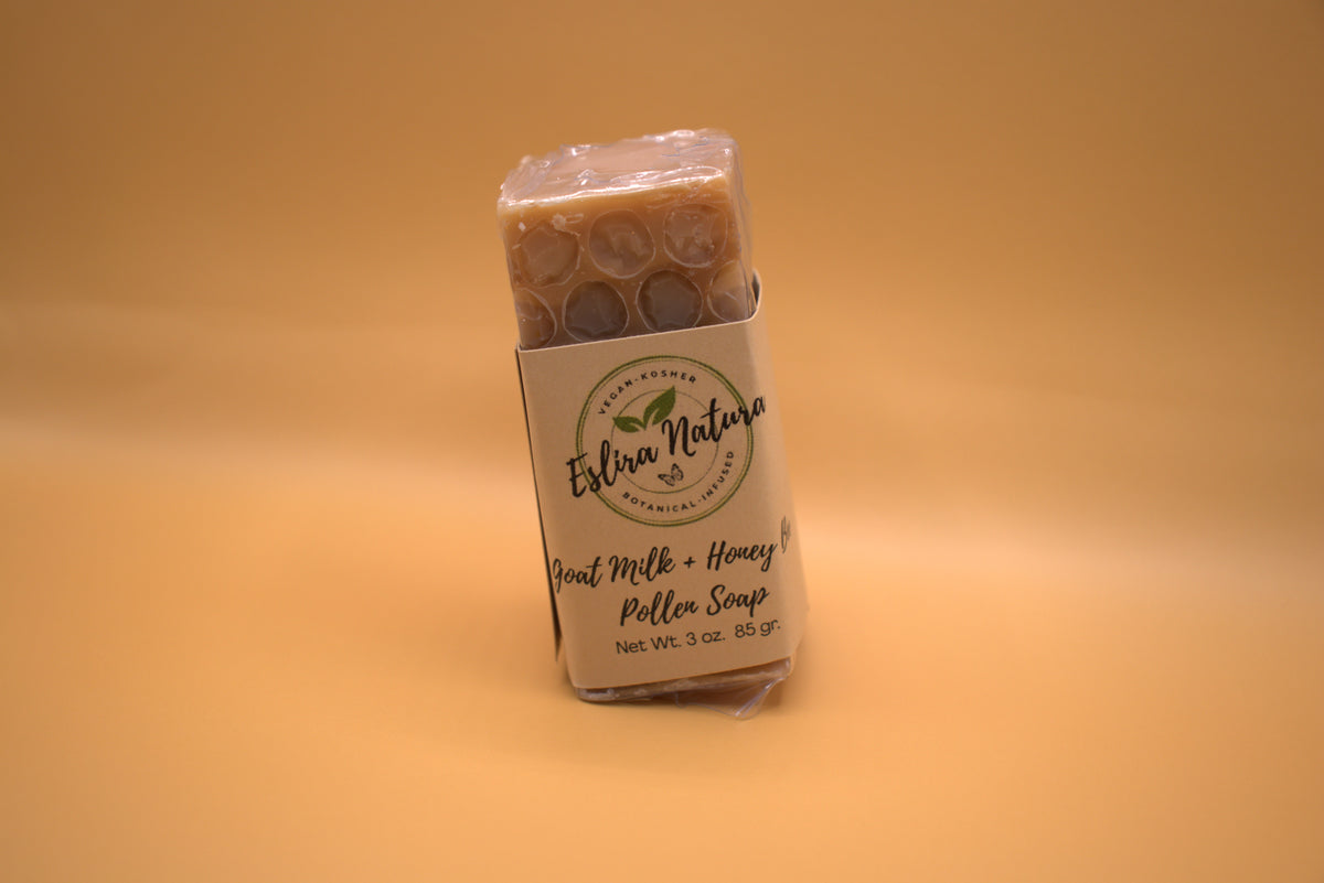 Eslira Natura Goat Milk + Honey Bee Pollen Soap