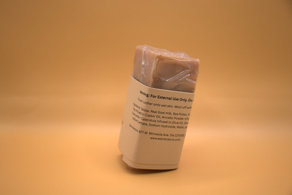 Eslira Natura Goat Milk + Honey Bee Pollen Soap